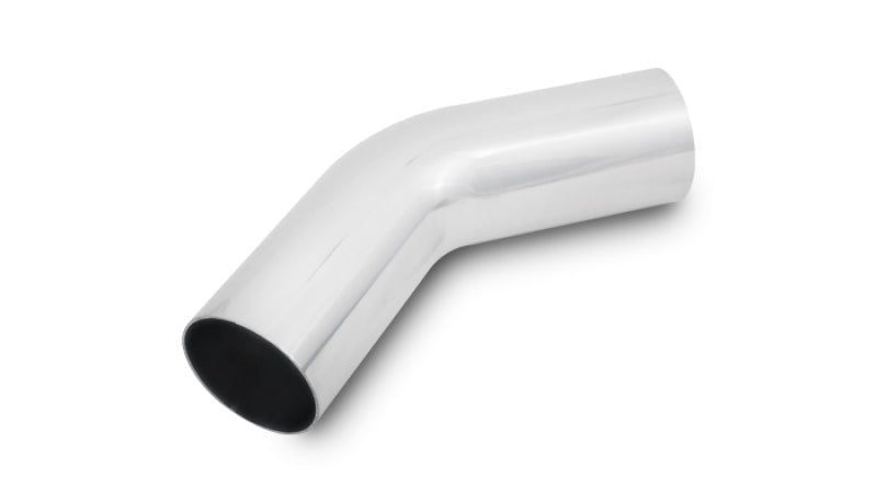 Vibrant 3.5in O.D. Universal Aluminum Tubing (45 degree bend) - Polished - BLOX Racing