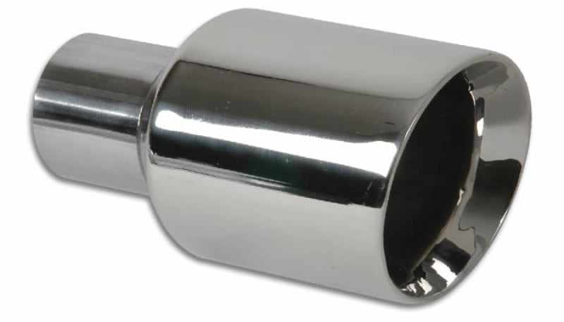 Vibrant 3.5in Round SS Exhaust Tip (Double Wall Angle Cut Beveled Outlet) - BLOX Racing