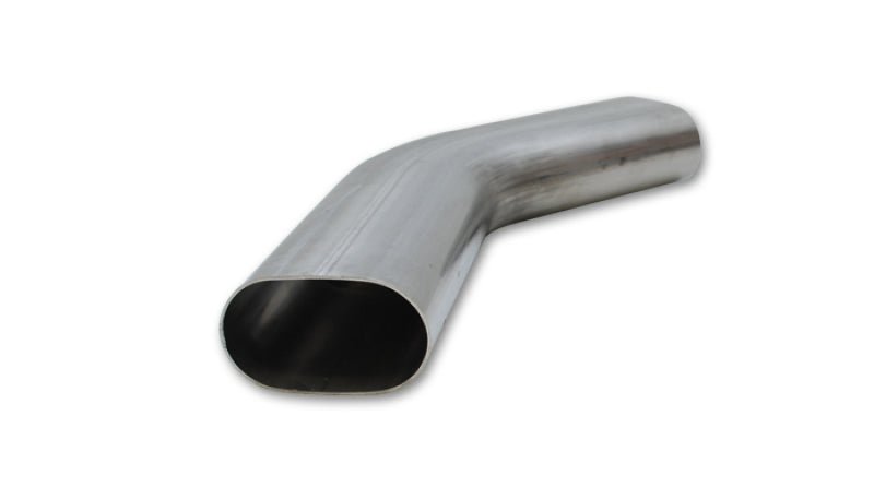 Vibrant 3in Oval (Nominal Size) T304 SS 45 deg Mandrel Bend 6in x 6in leg lengths - BLOX Racing