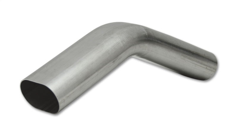 Vibrant 3in Oval (Nominal Size) T304 SS 45 deg VERTICAL Mandrel Bend 6in x 6in leg lengths - BLOX Racing
