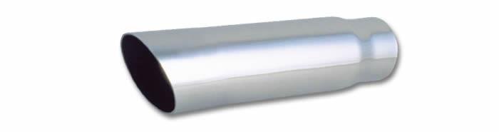Vibrant 3in Round SS Truck/SUV Exhaust Tip (Single Wall Angle Cut) - 2.25in inlet 11in long - BLOX Racing