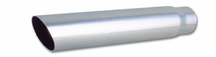 Vibrant 3in Round SS Truck/SUV Exhaust Tip (Single Wall Angle Cut) - 2.5in inlet 18in long - BLOX Racing