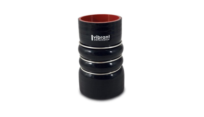 Vibrant 4 Ply Aramid Hump Hose w/3 SS Rings 6in ID x 6in Length - Black - BLOX Racing
