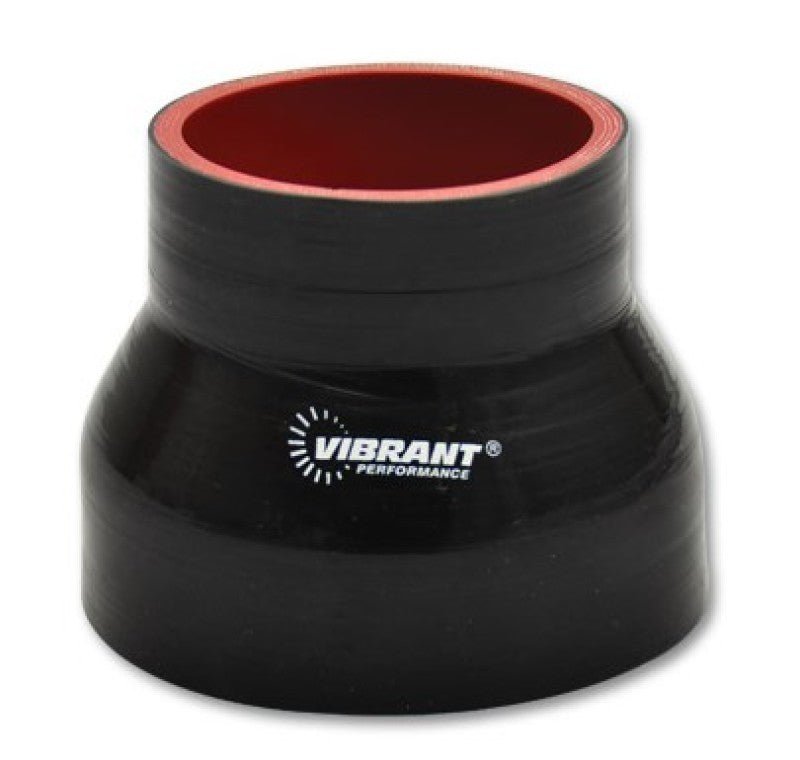 Vibrant 4 Ply Reducer Couper 3in ID x 3.75in ID x 3in Long - Black - BLOX Racing