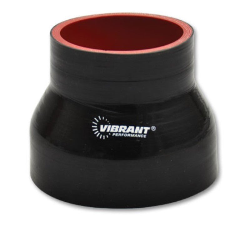 Vibrant 4 Ply Reducer Coupler 3in ID x 2.5in ID x 4.5n Long - Black - BLOX Racing