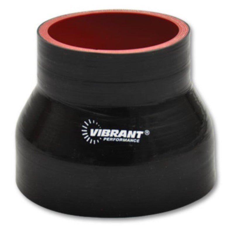 Vibrant 4 Ply Reducer Coupling 5in x 4in x 4.5in Long (BLACK) - BLOX Racing