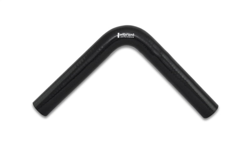 Vibrant 4 Ply Reinforced Silicone Elbow Connector - 1.25in ID x 8in Leg 90 Deg Elbow (BLACK) - BLOX Racing