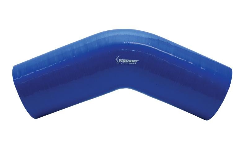Vibrant 4 Ply Reinforced Silicone Elbow Connector - 3.25in I.D. - 45 deg. Elbow (BLACK) - BLOX Racing
