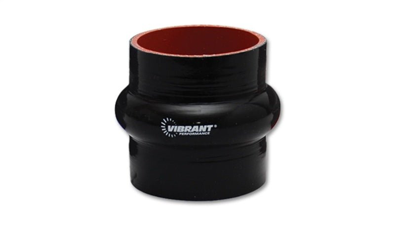 Vibrant 4 Ply Reinforced Silicone Hump Hose Connector - 3.5in I.D. x 3in long (BLACK) - BLOX Racing