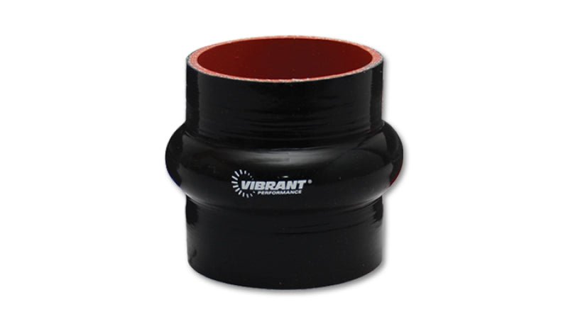 Vibrant 4 Ply Reinforced Silicone Hump Hose Connector - 3.5in I.D. x 3in long (BLACK) - BLOX Racing