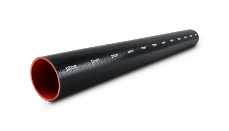 Vibrant 4 Ply Reinforced Silicone Straight Hose Coupling - 3.5in I.D. x 36in long (BLACK) - BLOX Racing