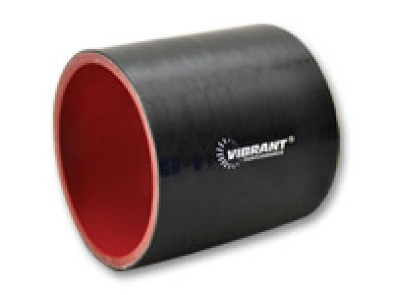 Vibrant 4.25in I.D. x 3in Long Gloss Black Silicone Hose Coupling - BLOX Racing