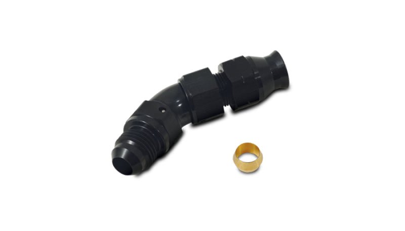 Vibrant 45 Degree 5/16in Tube to Male - 6AN Flare Adapter w/ Olive Inserts - BLOX Racing