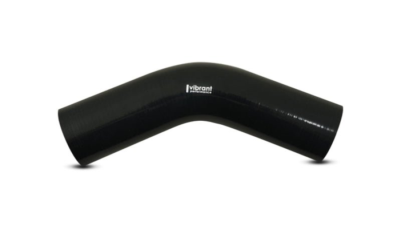 Vibrant 45 Degree Silicone Elbow 1.625in ID x 5.00in Leg Length - Black - BLOX Racing