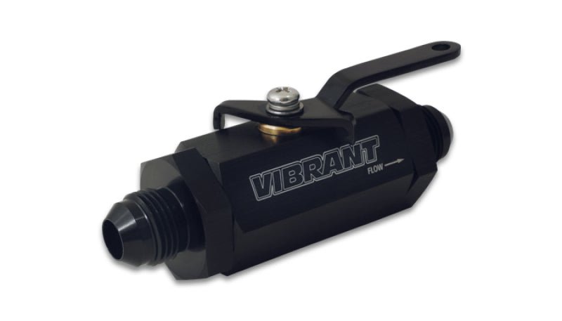 Vibrant - 4AN to - 4AN Male Shut Off Valve - Black - BLOX Racing
