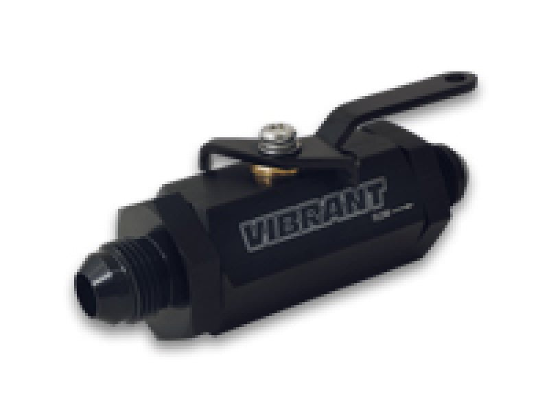 Vibrant - 4AN to - 4AN Male Shut Off Valve - Black - BLOX Racing