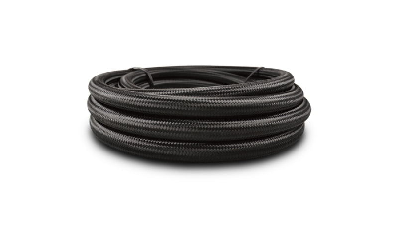 Vibrant - 6 AN Black Nylon Braided Flex Hose w/PTFE Liner (150ft Roll) - BLOX Racing