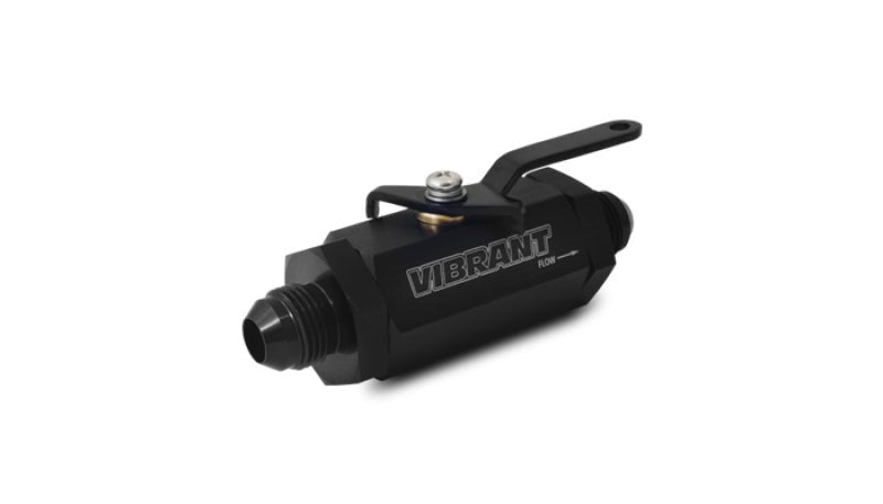 Vibrant - 6AN to - 6AN Male Shut Off Valve - Black - BLOX Racing