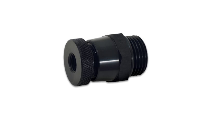 Vibrant 8 ORB to 1/8 NPT Aluminum Drain Valve - Black - BLOX Racing