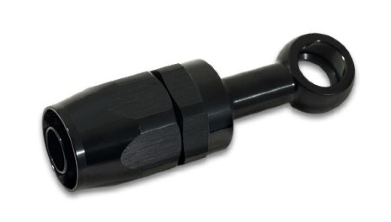 Vibrant - 8AN Banjo Hose End Fitting for use with M12 or 7/16in Banjo Bolt - Aluminum Black - BLOX Racing