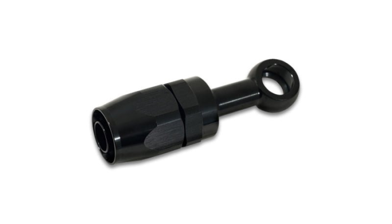Vibrant - 8AN Banjo Hose End Fitting for use with M14 or 9/16in Banjo Bolt - Aluminum Black - BLOX Racing
