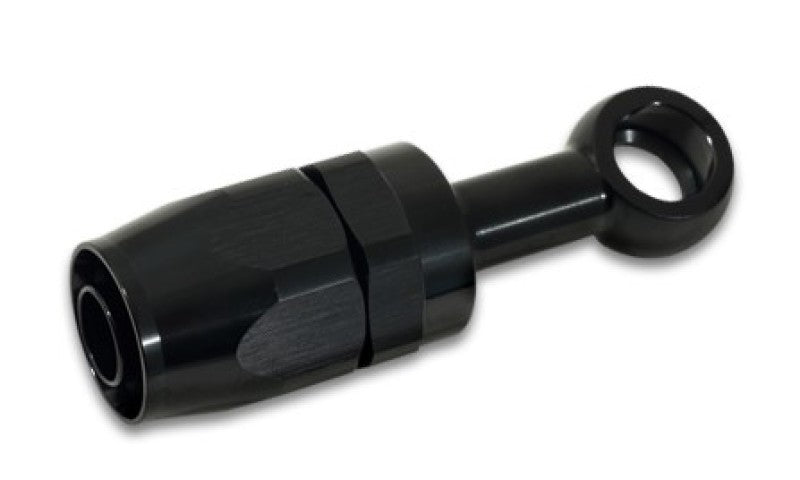 Vibrant - 8AN Banjo Hose End Fitting for use with M14 or 9/16in Banjo Bolt - Aluminum Black - BLOX Racing