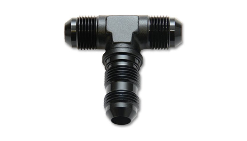 Vibrant - 8AN Bulkhead Adapter Tee Fitting - Anodized Black Only - BLOX Racing