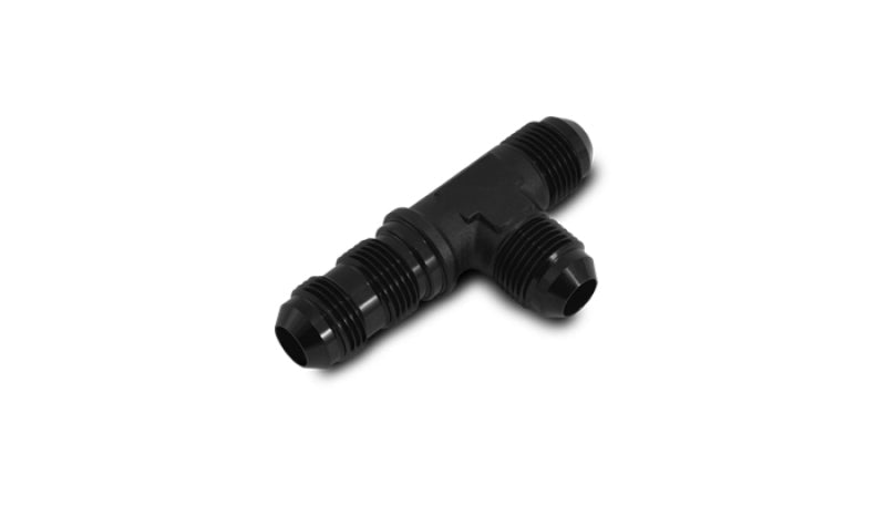 Vibrant - 8AN Bulkhead Adapter Tee on Run Fittings - Anodized Black Only - BLOX Racing