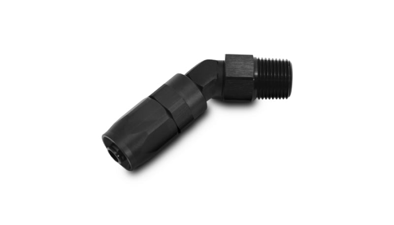 Vibrant - 8AN Male NPT 45Degree Hose End Fitting - 1/4 NPT - BLOX Racing
