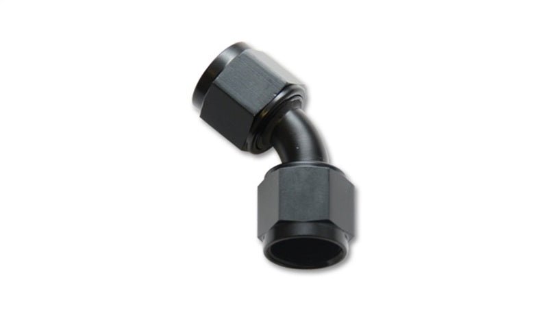 Vibrant - 8AN X - 8AN Female Flare Swivel 45 Deg Fitting ( AN To AN ) - Anodized Black Only - BLOX Racing