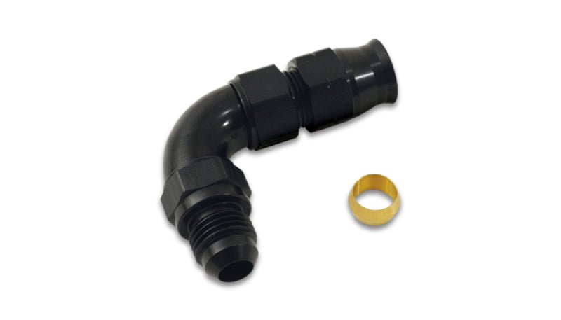 Vibrant 90 Degree 1/2in Tube to Male - 8AN Flare Adapter w/ Olive Inserts - BLOX Racing