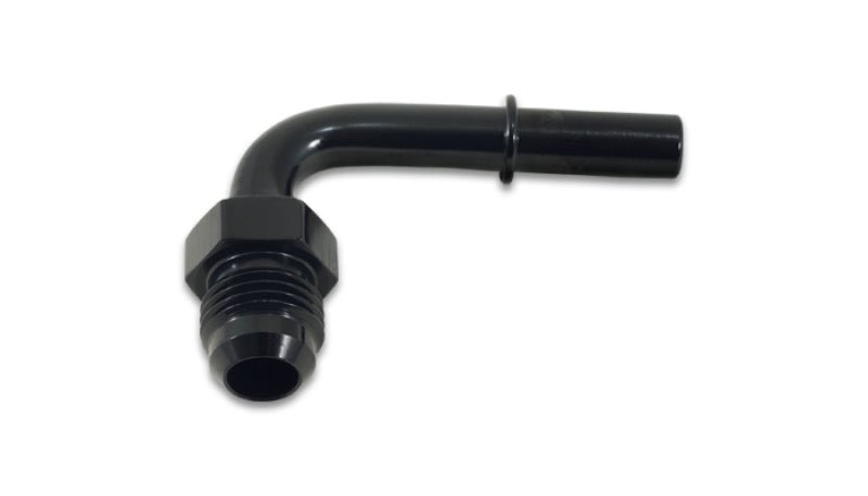 Vibrant 90 Degree Aluminum AN to Male Quick Connect Fitting - 8AN - 0.375in Barb Size - BLOX Racing