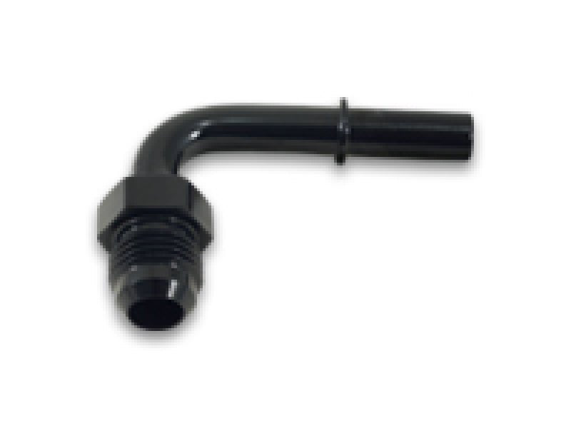 Vibrant 90 Degree Aluminum AN to Male Quick Connect Fitting - 8AN - 0.375in Barb Size - BLOX Racing