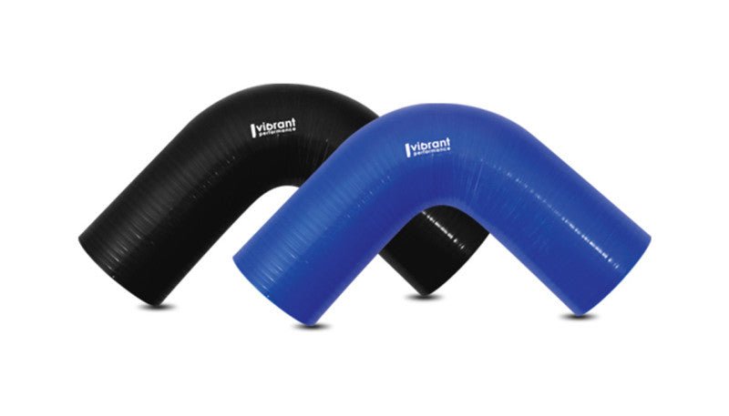 Vibrant 90 Degree Silicone Elbow 2.375in ID x 5.00in Leg Length - Black - BLOX Racing