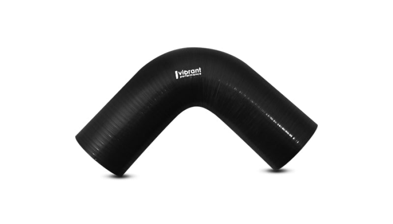 Vibrant 90 Degree Silicone Elbow 2.375in ID x 5.00in Leg Length - Black - BLOX Racing