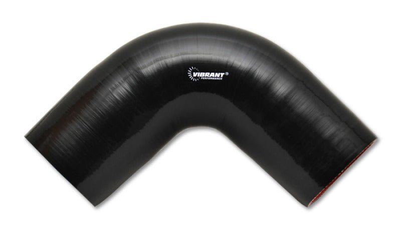 Vibrant 90 Degree Silicone Elbow 3.125in ID x 3.50in Leg Length - Black - BLOX Racing