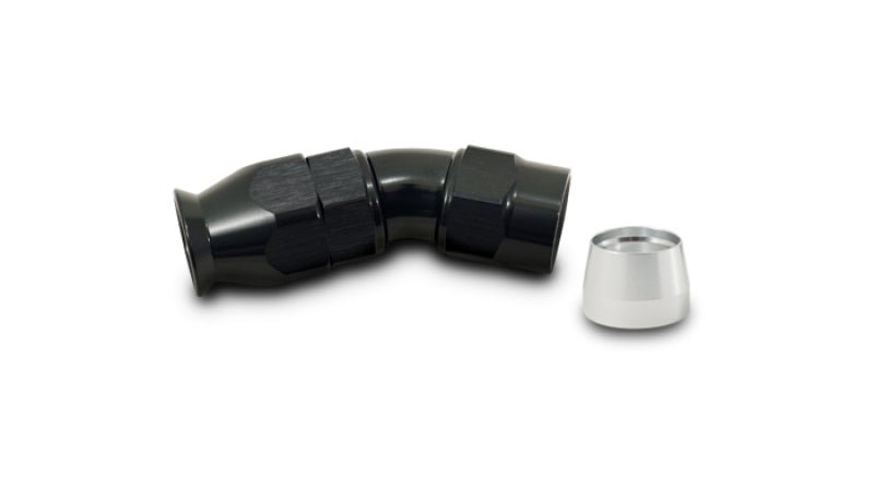 Vibrant Aluminum 30 Degree One Piece Hose End for PTFE Lined Hose (Size - 12AN) - BLOX Racing
