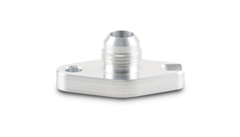 Vibrant Aluminum Oil Drain Flange (w/Crowfoot) - 10AN Male Flare 2.060in Bolt Hole (Garrett GT6041) - BLOX Racing