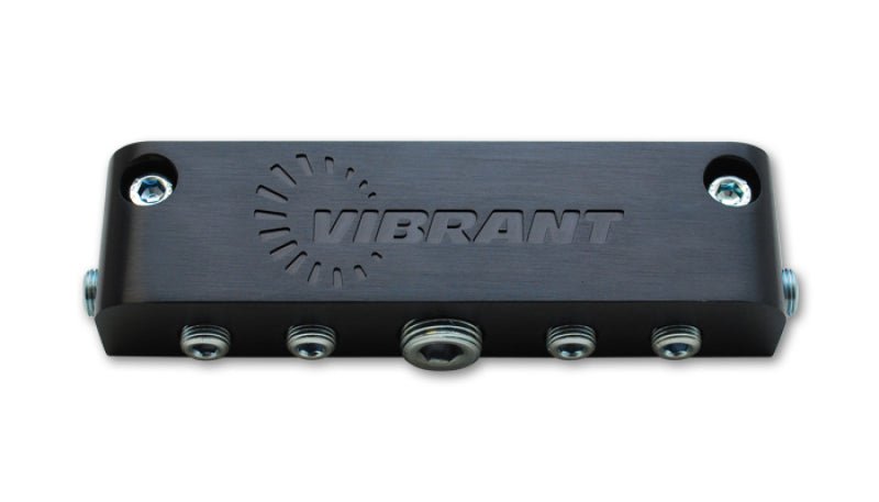 Vibrant Aluminum Vacuum Manifold (new design) - Black - BLOX Racing