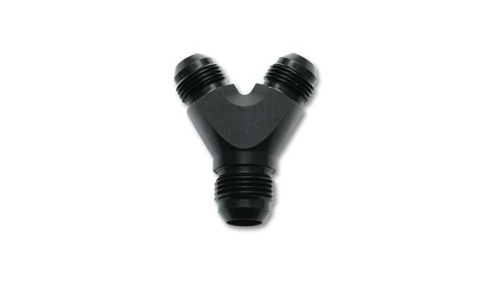 Vibrant Billet Aluminum Y - Block Fitting with 1/8in NPT Port - 3/8in NPT x 3/8in NPT x 3/8in NPT - BLOX Racing