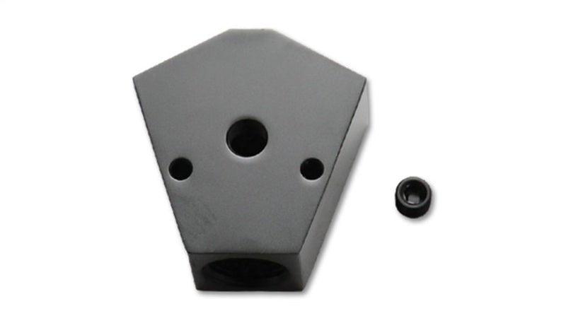 Vibrant Billet Aluminum Y - Block Fitting with 1/8in NPT Port - 3/8in NPT x 3/8in NPT x 3/8in NPT - BLOX Racing