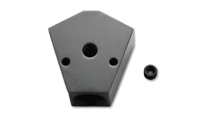 Vibrant Billet Aluminum Y - Block Fitting with 1/8in NPT Port - 3/8in NPT x 3/8in NPT x 3/8in NPT - BLOX Racing