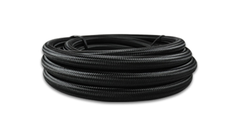 Vibrant Black Nylon Braided Flex Hose w/ PTFE Liner (10 foot roll) - 12AN - BLOX Racing