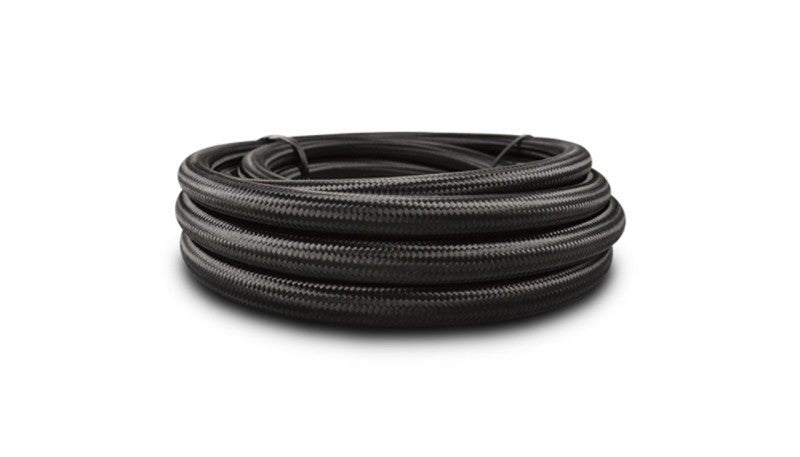 Vibrant Black Nylon Braided Flex Hose w/PTFE Liner AN - 16 (10ft Roll) - BLOX Racing