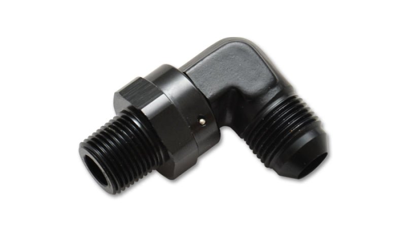 Vibrant Male AN to Male NPT 90 Degree Swivel Adapter - 6 AN to 1/2in NPT - BLOX Racing