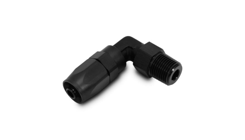 Vibrant Male NPT 90 Degree Hose End Fitting - 12AN - 1/2 NPT - BLOX Racing