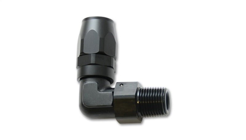 Vibrant Male NPT 90 Degree Hose End Fitting - 8AN - 1/4 NPT - BLOX Racing