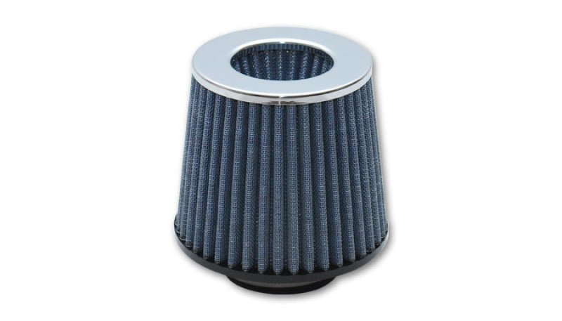 Vibrant Open Funnel Perf Air Filter (5in Cone O.D. x 5in Tall x 4.5in inlet I.D.) Chrome Filter Cap - BLOX Racing