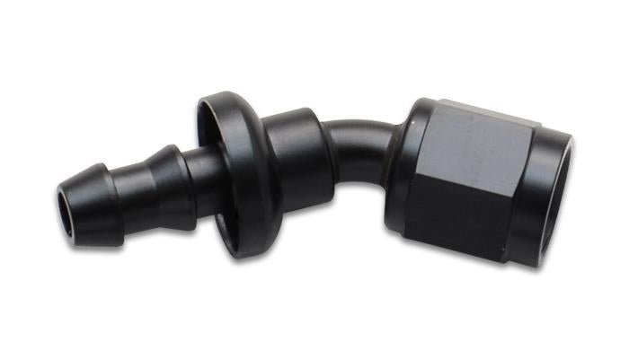 Vibrant Push - On 30 Degree Hose End Elbow Fitting Size - 4AN - BLOX Racing