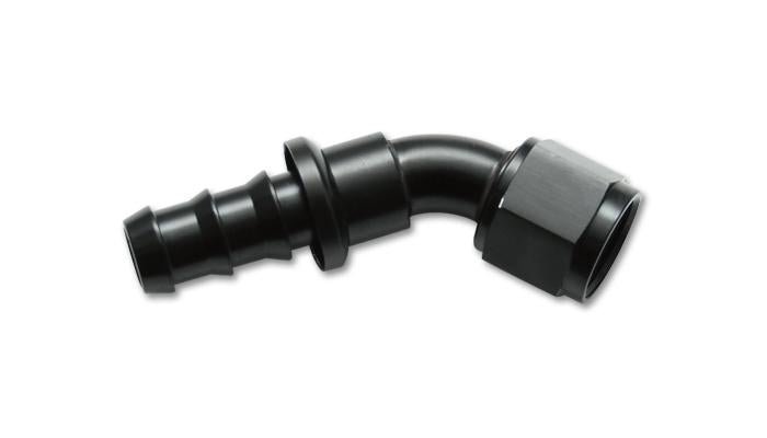 Vibrant Push - On 30 Degree Hose End Elbow Fitting Size - 4AN - BLOX Racing